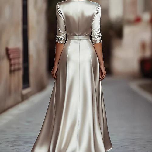 Robe Col V Luxueuse