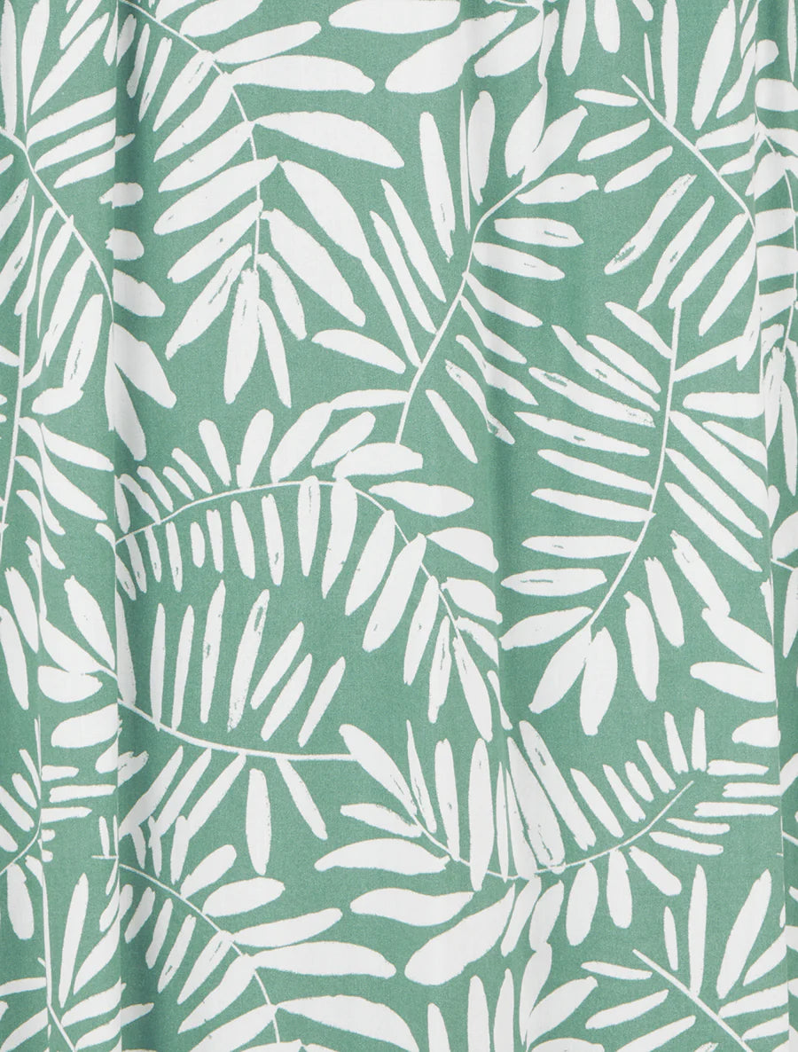 Jupe longue imprimé feuillages - Vert d'eau